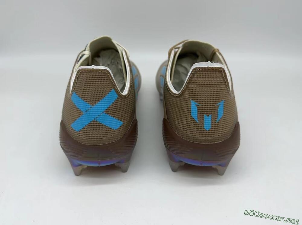 Men's Adidas F50 Elite FG Football Boots - Brown/White/Blue