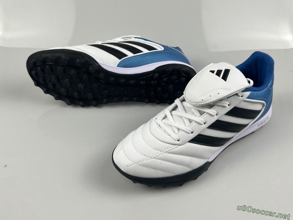 Men's Adidas Copa Gloro 2 TF Football Shoes - White/Black/Blue