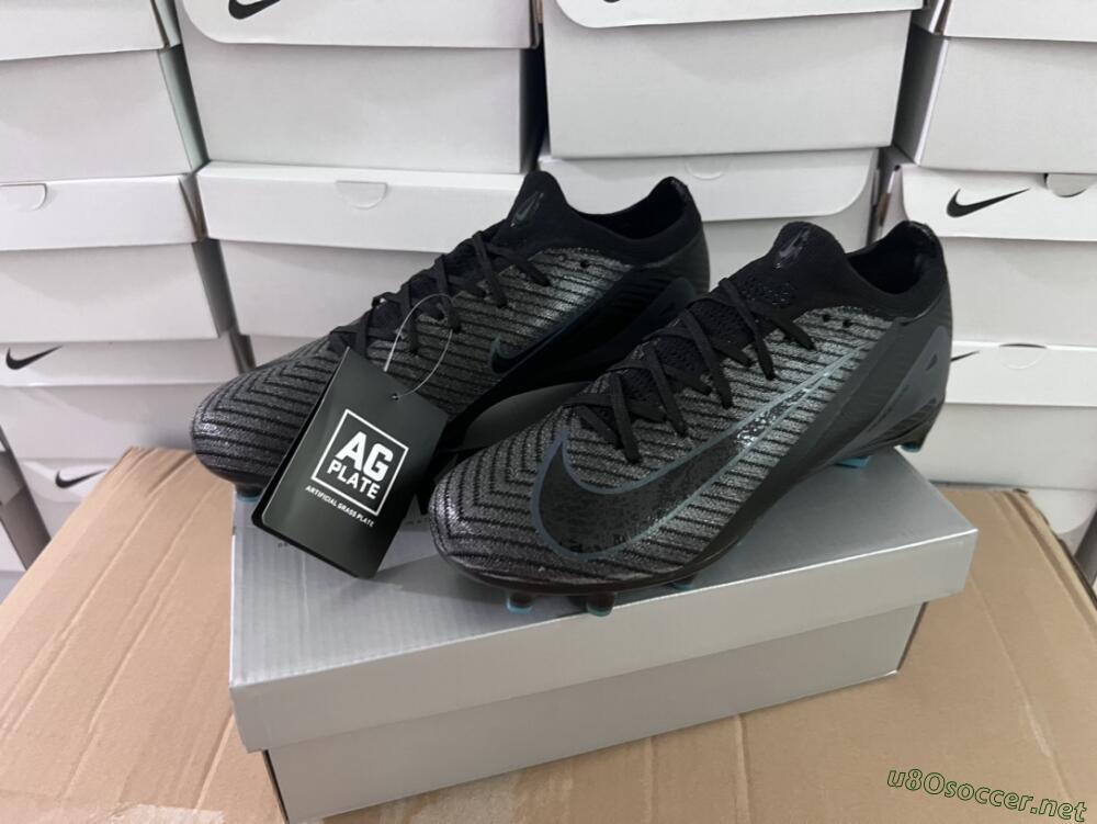 Unisex Nike Air Zoom Mercurial Vapor 16 Elite AG Football Boots - Black/Grey/Blue