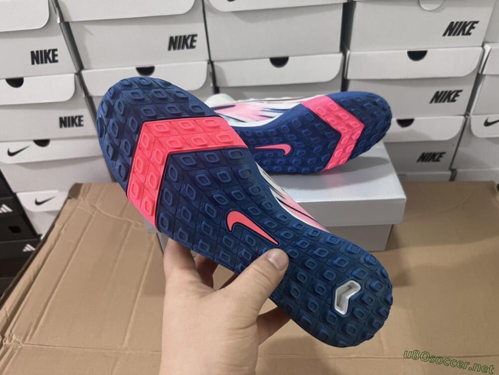 Unisex Nike Air Zoom Mercurial Superfly 10 Elite TF Football Shoes - White/Pink/Blue