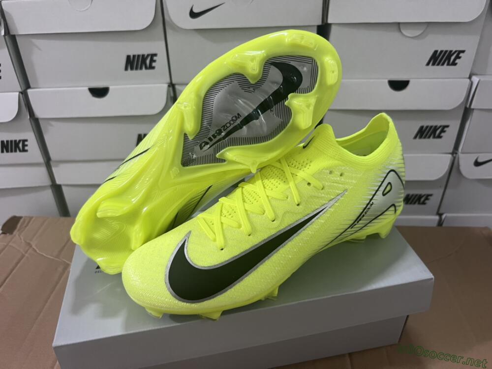 Men's Nike Air Zoom Mercurial Vapor 16 Elite FG Football Boots - Yellow/Black/Silver/Grey