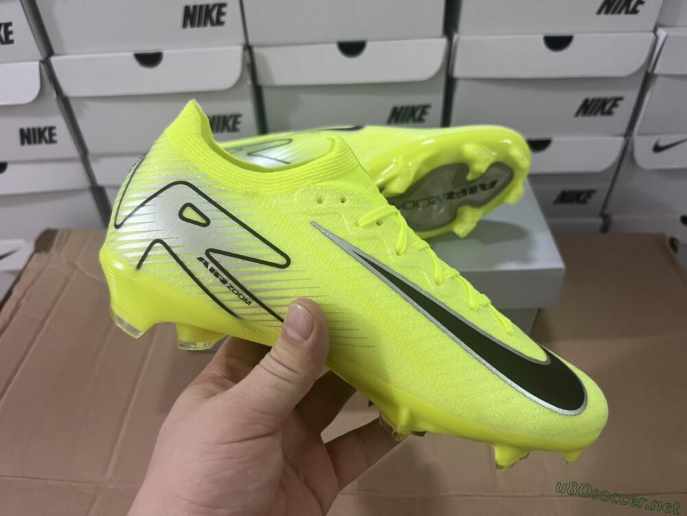 Men's Nike Air Zoom Mercurial Vapor 16 Elite FG Football Boots - Yellow/Black/Silver/Grey