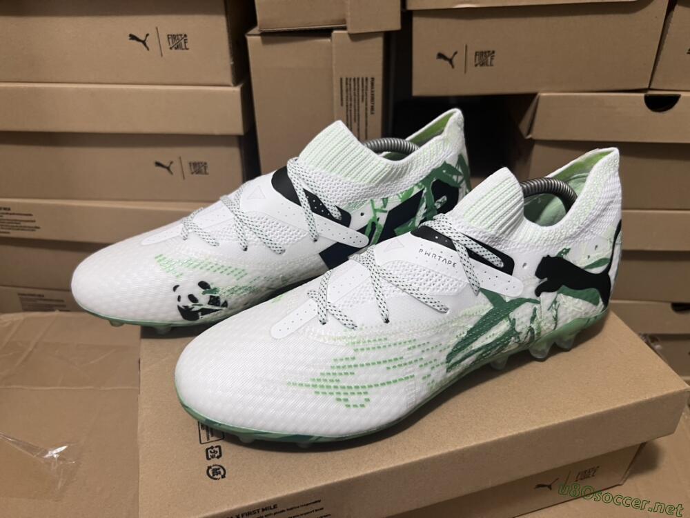 Men's Puma Future Ultimate MG Football Boots - White/Black/Green