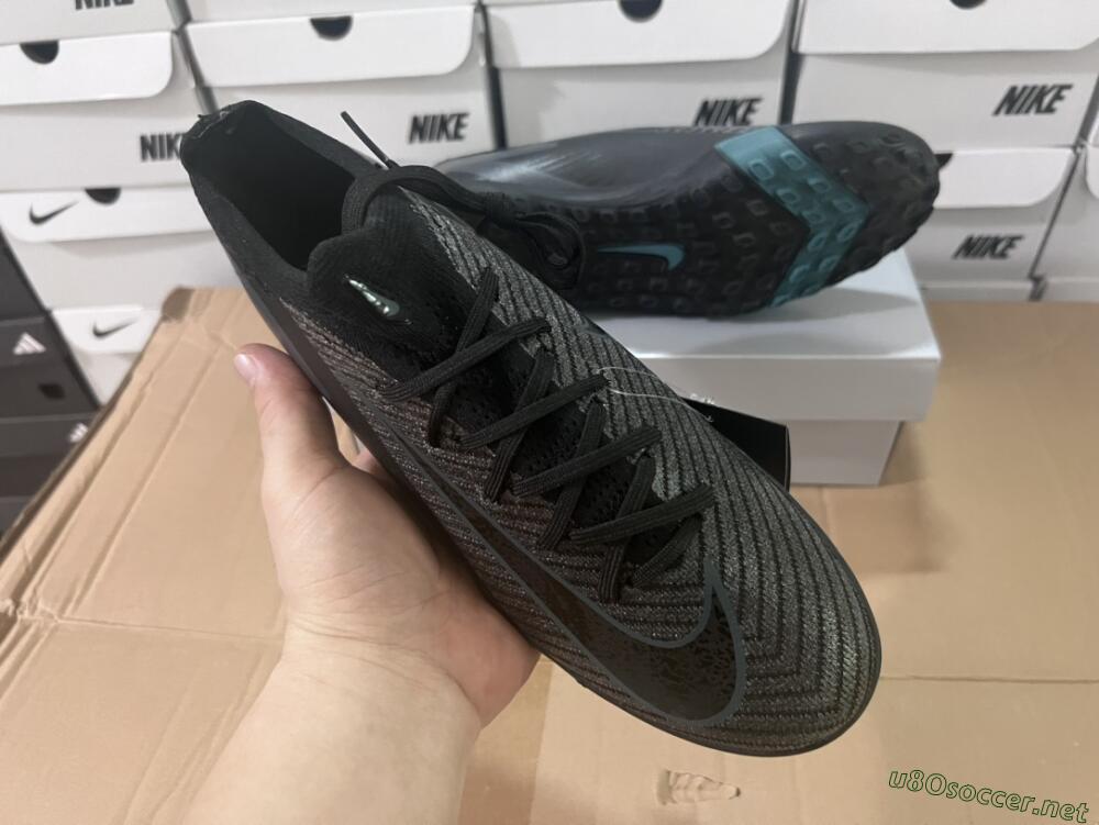 Unisex Nike Air Zoom Mercurial Vapor 16 Elite TF Football Shoes - Black/Blue/Grey