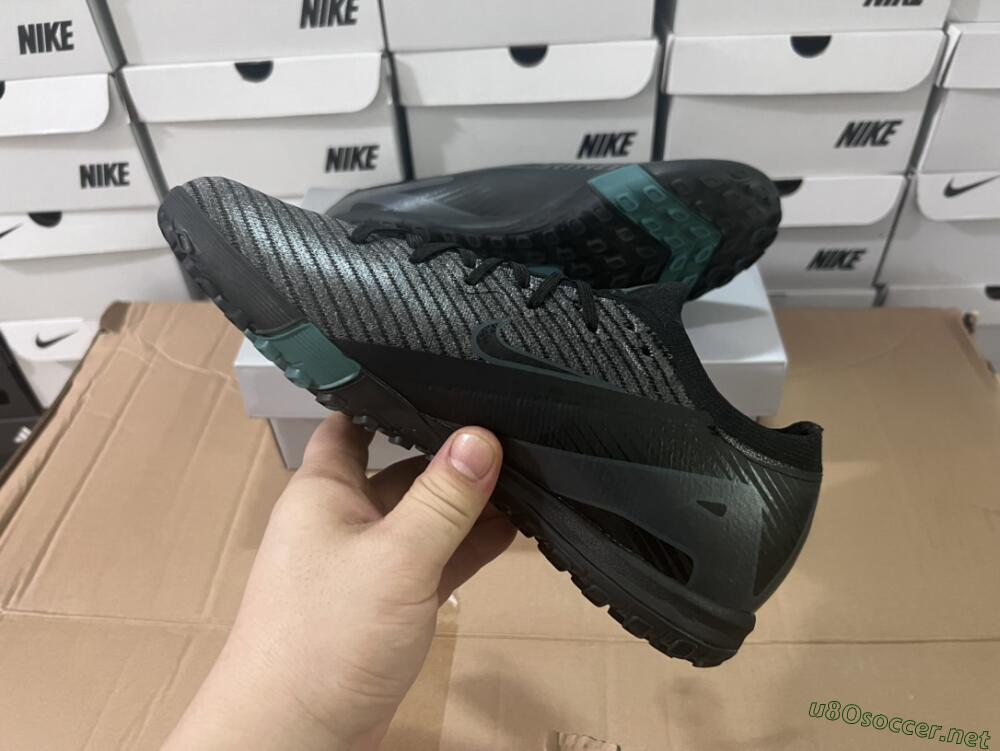 Unisex Nike Air Zoom Mercurial Vapor 16 Elite TF Football Shoes - Black/Blue/Grey