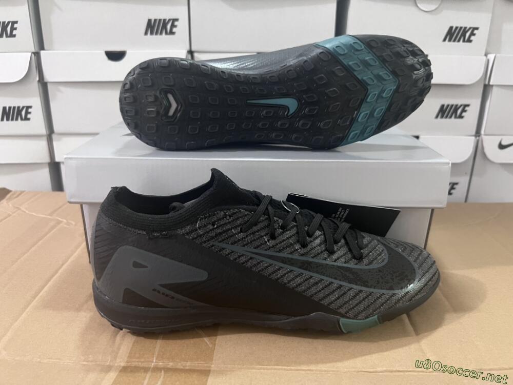 Unisex Nike Air Zoom Mercurial Vapor 16 Elite TF Football Shoes - Black/Blue/Grey