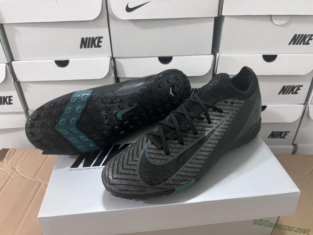 Unisex Nike Air Zoom Mercurial Vapor 16 Elite TF Football Shoes - Black/Blue/Grey