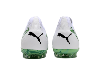 Men's Puma Ultra Ultimate MG Football Boots - White/Black/Green