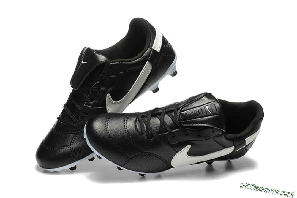 Men's Nike The Premier 3 FG Football Boots - Black/Beige/White 6