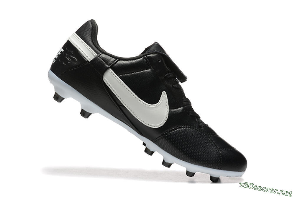 Men's Nike The Premier 3 FG Football Boots - Black/Beige/White 7