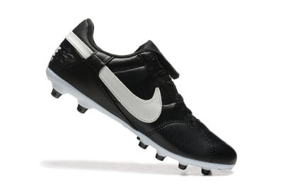 Men's Nike The Premier 3 FG Football Boots - Black/Beige/White