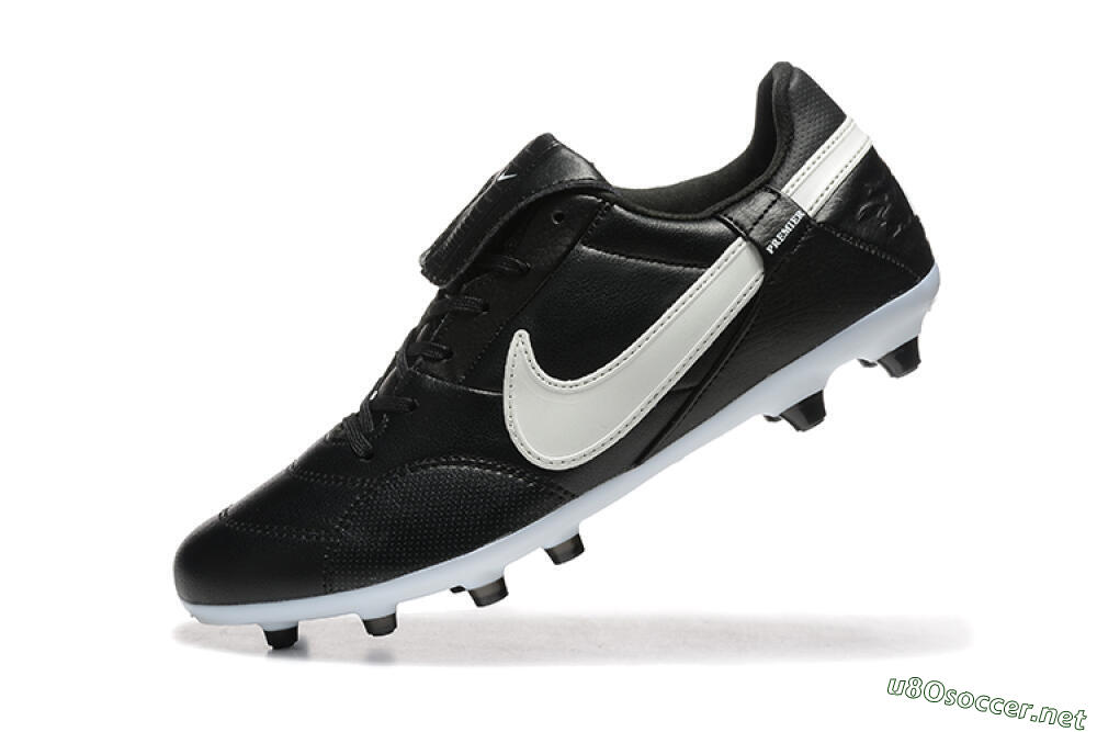 Men's Nike The Premier 3 FG Football Boots - Black/Beige/White 8
