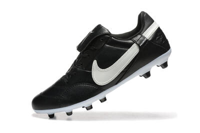 Men's Nike The Premier 3 FG Football Boots - Black/Beige/White