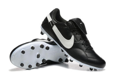 Men's Nike The Premier 3 FG Football Boots - Black/Beige/White
