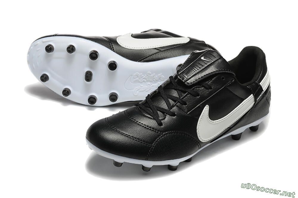 Men's Nike The Premier 3 FG Football Boots - Black/Beige/White 3