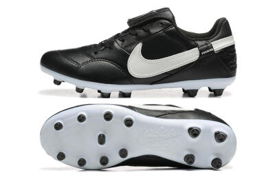 Men's Nike The Premier 3 FG Football Boots - Black/Beige/White