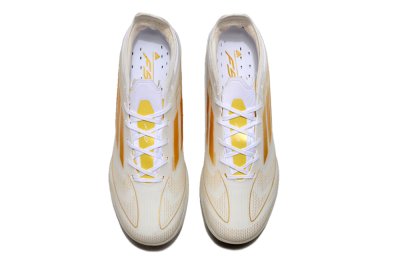 Unisex Adidas F50 Elite TF Football Shoes - White/Gold