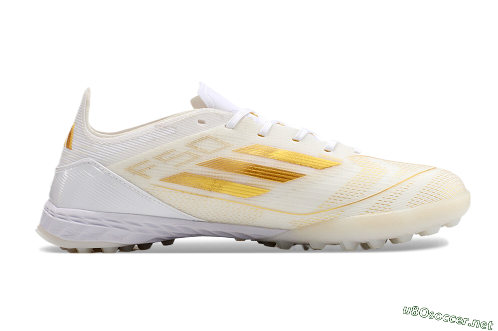 Unisex Adidas F50 Elite TF Football Shoes - White/Gold 7