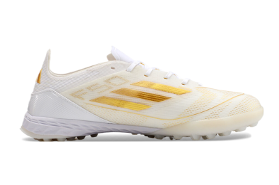 Unisex Adidas F50 Elite TF Football Shoes - White/Gold