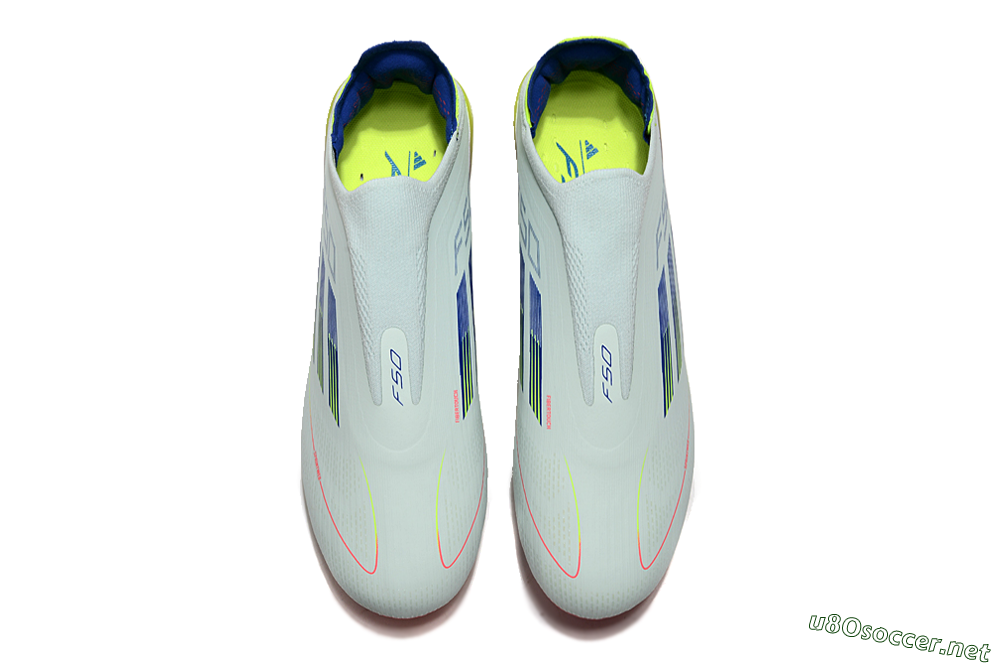 Unisex Adidas F50 Elite Laceless FG Football Boots - Jade/Blue/Yellow 4