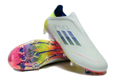 Unisex Adidas F50 Elite Laceless FG Football Boots - Jade/Blue/Yellow