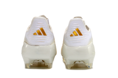 Unisex Adidas F50 Elite FG Football Boots - White/Gold