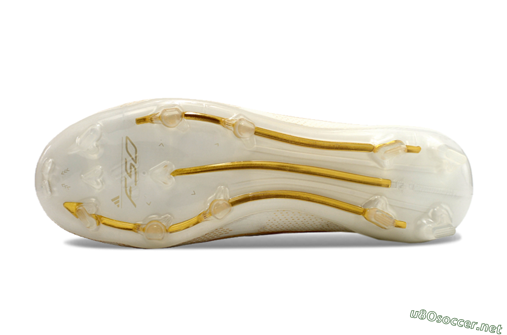 Unisex Adidas F50 Elite FG Football Boots - White/Gold 6