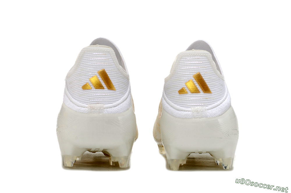 Unisex Adidas F50 Elite Laceless FG Football Boots - White/Gold 5