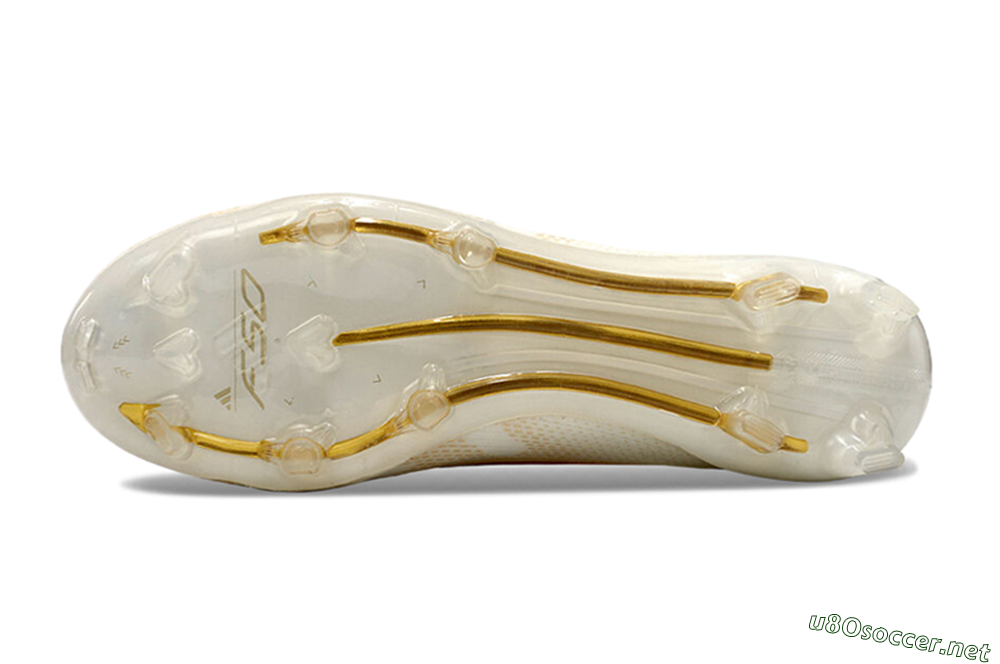 Unisex Adidas F50 Elite Laceless FG Football Boots - White/Gold 6