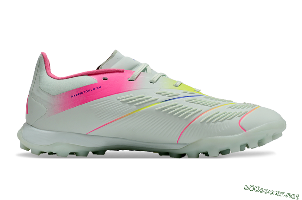 Unisex Adidas Predator 24 Elite TF Football Shoes - Jade/Pink/Purple 7