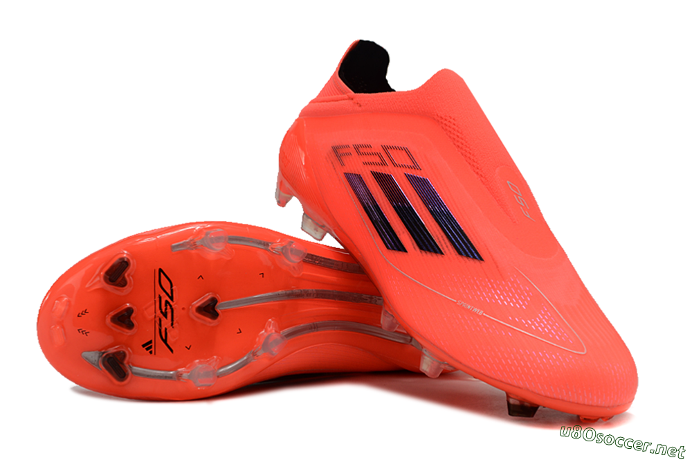 Unisex Adidas F50 Elite Laceless FG Football Boots - Red/Blue/Silver 3