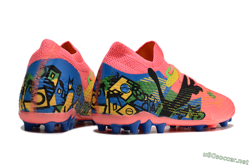 Men's Puma Future Ultimate MG Football Boots - Red/Blue/Yellow/Green 6