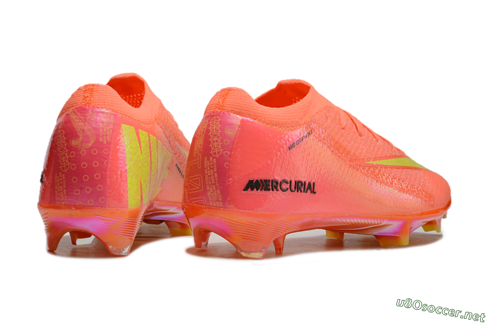 Unisex Nike Air Zoom Mercurial Vapor 15 Elite FG Football Boots - Red/Yellow/Black 6