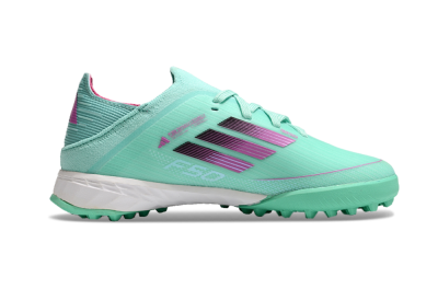 Kids Adidas F50 Elite TF Football Shoes - Jade/Purple/White