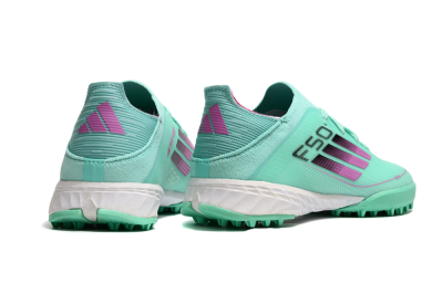 Kids Adidas F50 Elite TF Football Shoes - Jade/Purple/White