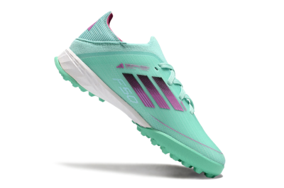 Kids Adidas F50 Elite TF Football Shoes - Jade/Purple/White