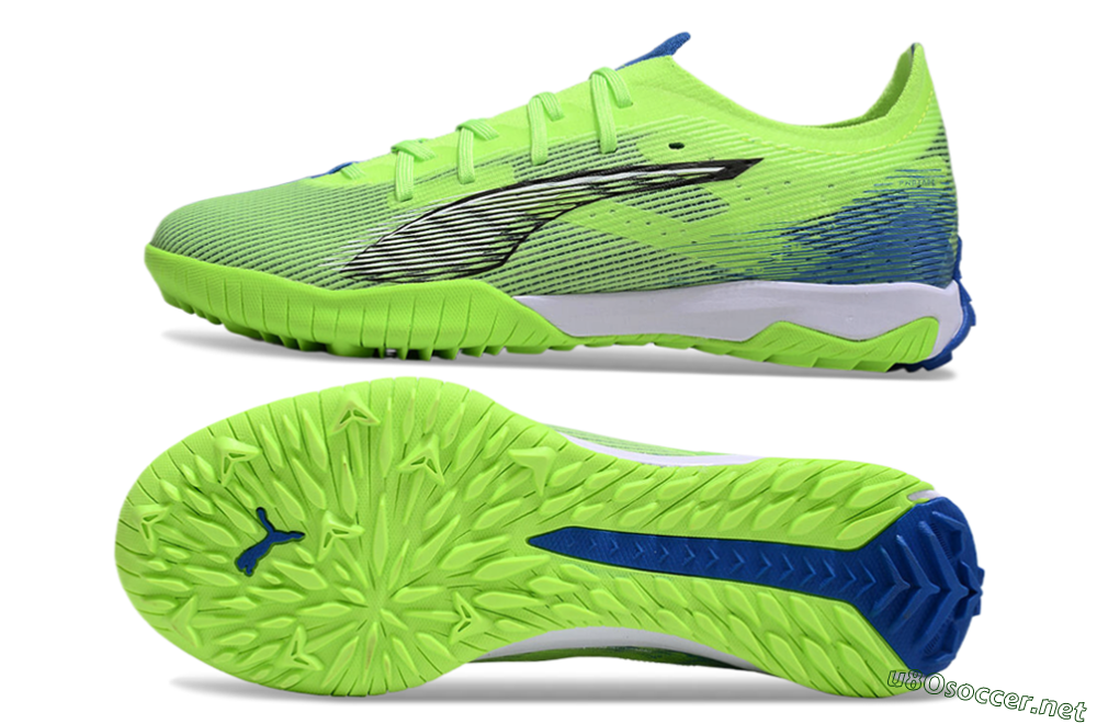 Men's Puma Ultra Ultimate TF Football Shoes - Yellow/White/Blue 1