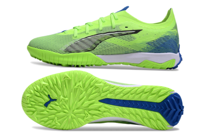 Men's Puma Ultra Ultimate TF Football Shoes - Yellow/White/Blue