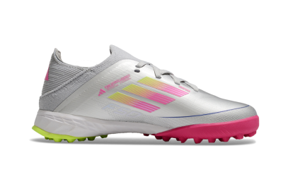 Kids Adidas F50 Elite TF Football Shoes - Silver/Pink/Yellow