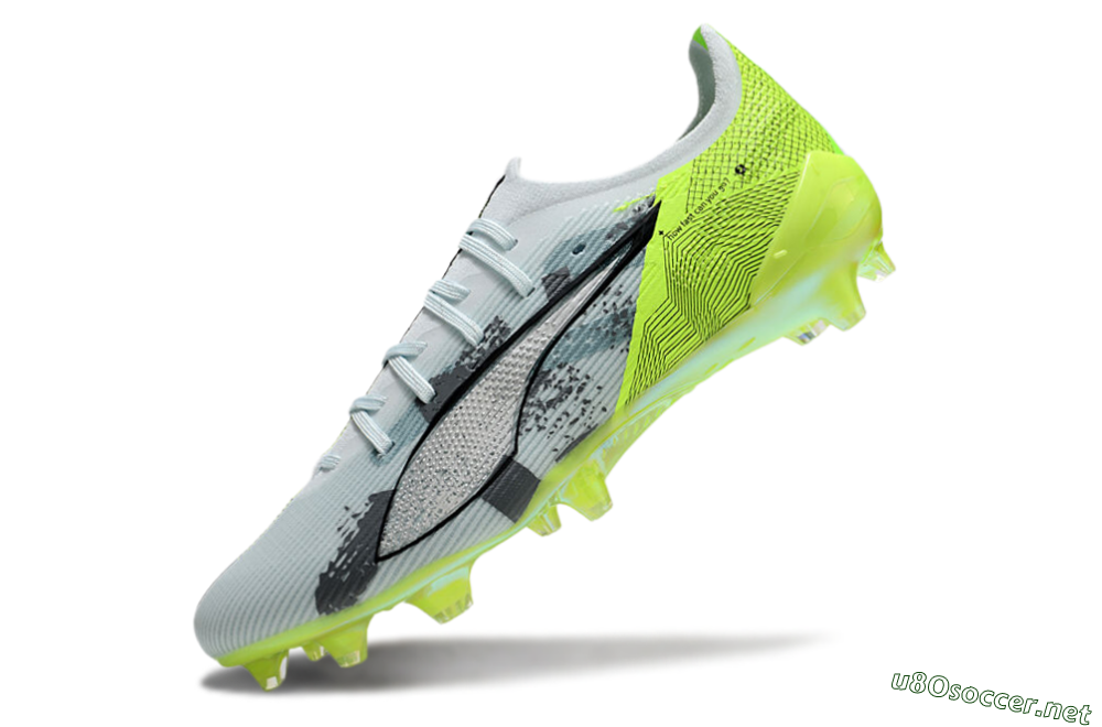 Men's Puma Ultra Ultimate FG Football Boots - Jade/White/Yellow 5