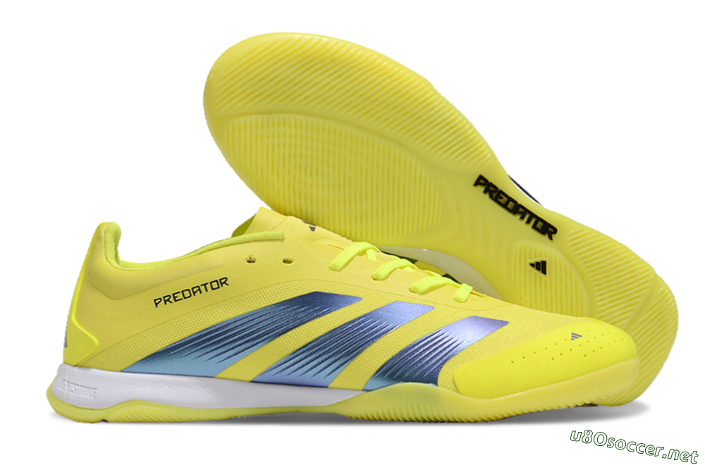 Unisex Adidas Predator 24 Elite IC Football Shoes - Yellow/Blue/White 2