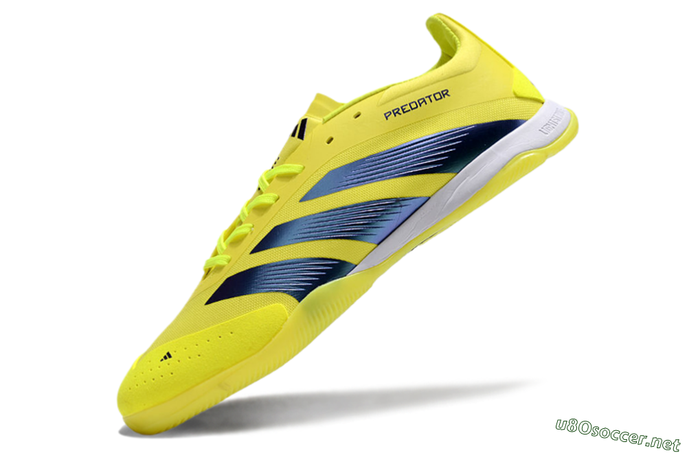 Unisex Adidas Predator 24 Elite IC Football Shoes - Yellow/Blue/White 5