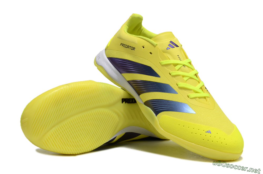 Unisex Adidas Predator 24 Elite IC Football Shoes - Yellow/Blue/White 3