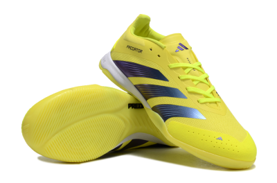 Unisex Adidas Predator 24 Elite IC Football Shoes - Yellow/Blue/White