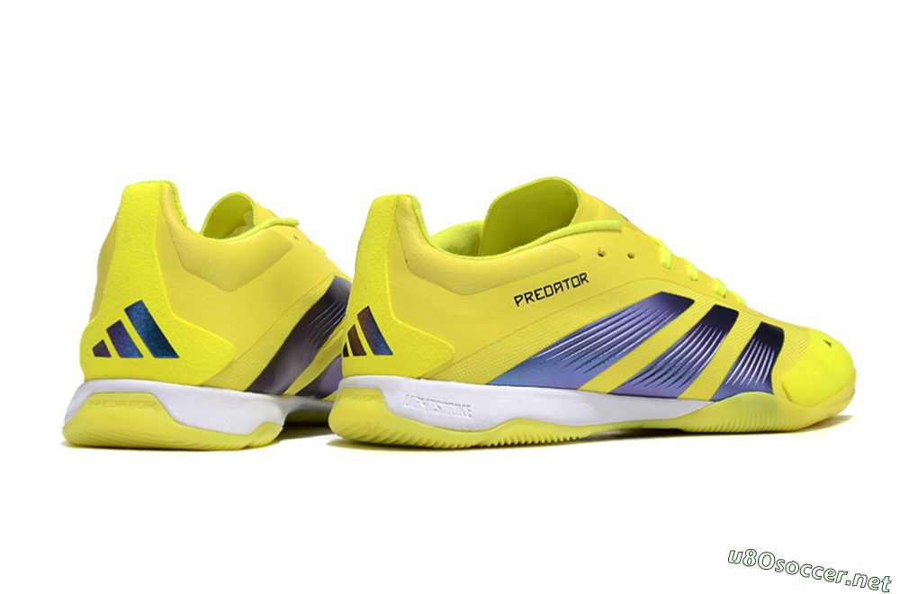 Unisex Adidas Predator 24 Elite IC Football Shoes - Yellow/Blue/White 6
