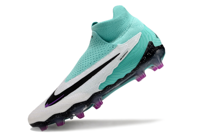 Unisex Nike Phantom GX Elite AG Football Boots - White/Black/Jade/Purple