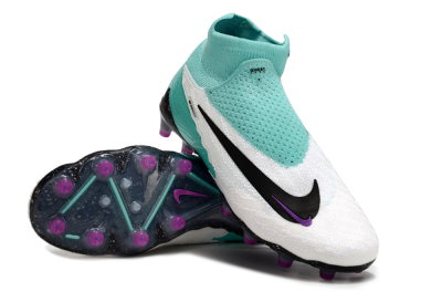 Unisex Nike Phantom GX Elite AG Football Boots - White/Black/Jade/Purple