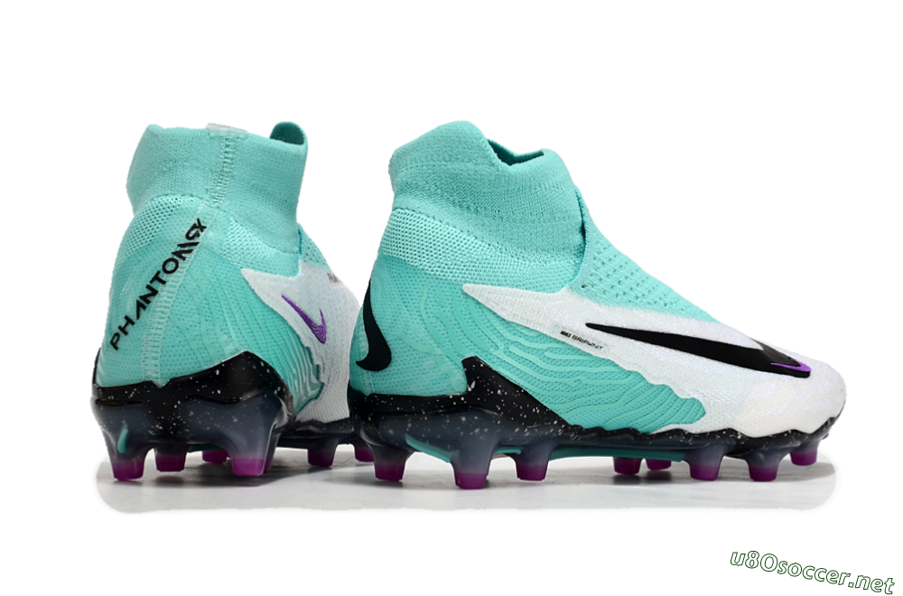 Unisex Nike Phantom GX Elite AG Football Boots - White/Black/Jade/Purple 7