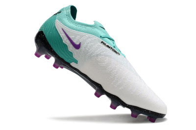 Unisex Nike Phantom GX Elite AG Football Boots - White/Black/Jade/Purple