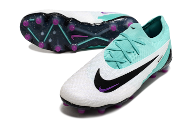 Unisex Nike Phantom GX Elite AG Football Boots - White/Black/Jade/Purple